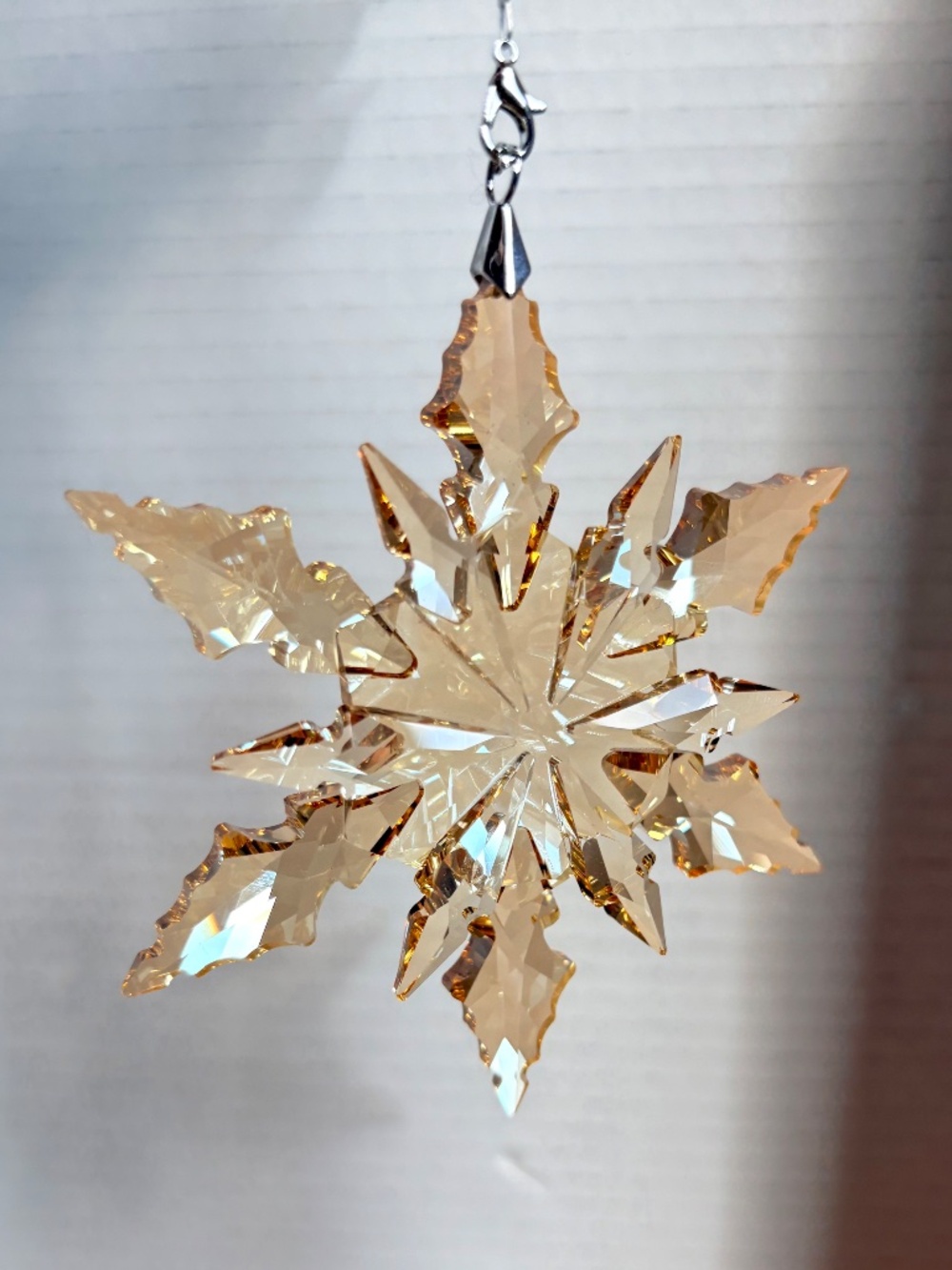 Crystal Snowflake Sun Catcher Christmas Tree Decor Czech Bohemia Crystal Gift